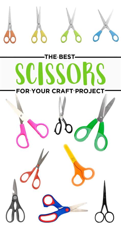 types of scissors for crafts.
